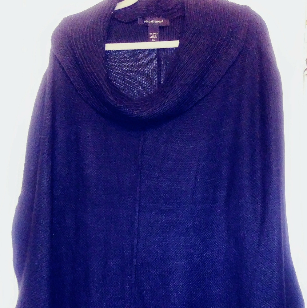 Ashley Stewart Black Poncho